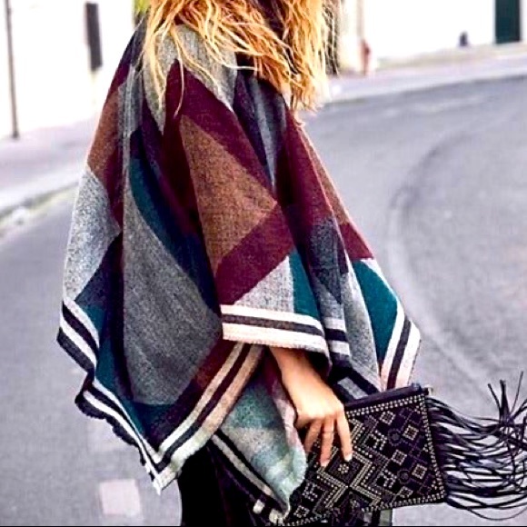 FREE PEOPLE Willow Cowl Neck Fall Poncho Sweater - Picture 5 of 5